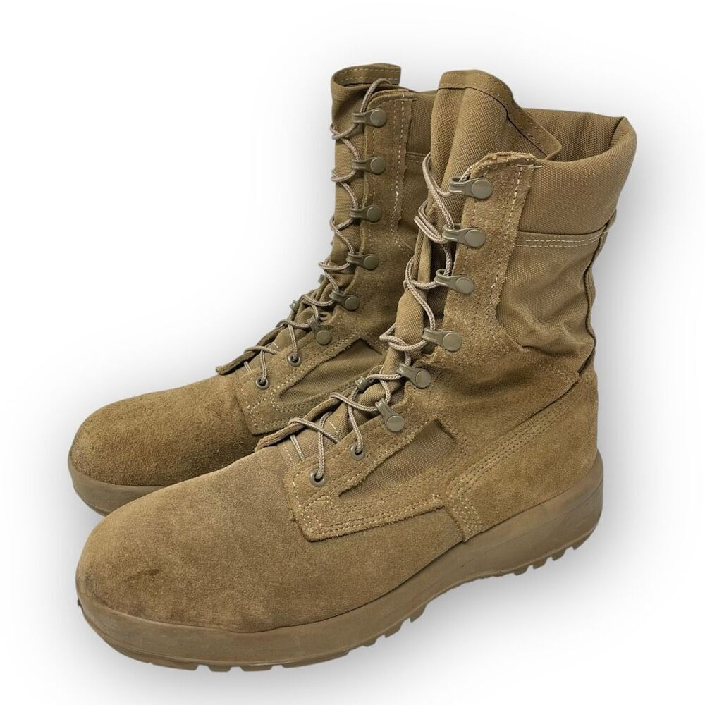 Belleville C390 Hot Weather Military Combat Boots Coyote Leather Mens 12.5 N